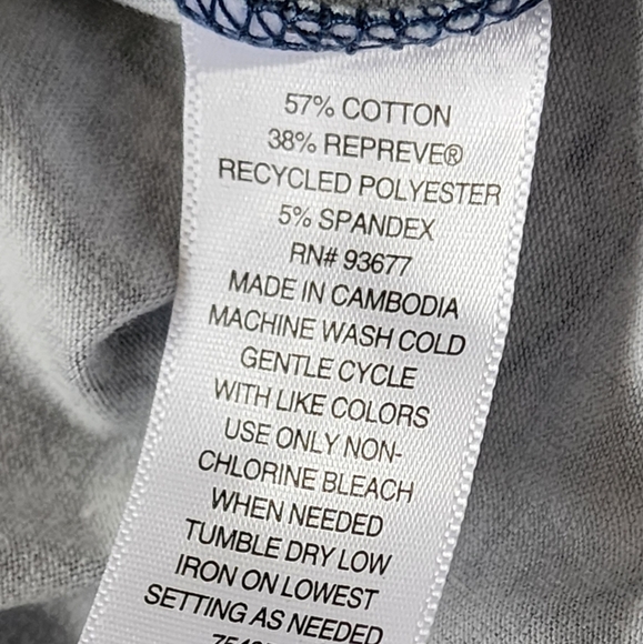 Arizona Jean Co. High Rise Crossover Waist Flared Leg Blue Tie Dye Legging Sz 3X - Picture 9 of 9